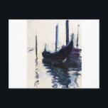 Cartão Postal Monet Gondola Em Veneza<br><div class="desc">Monet Gondola Em Veneza</div>