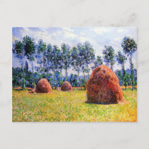 Cartão Postal Monet - Haystacks em Giverny, 1884