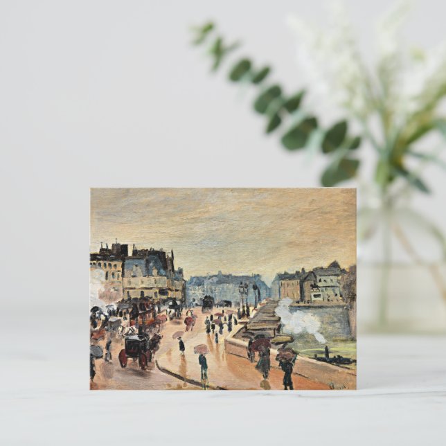 Cartão Postal Monet - Le Pont Neuf, Impressionista (Em pé/Frente)