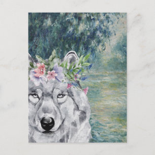 Cartão Postal Monet Morning Seine e Wolf Cinza