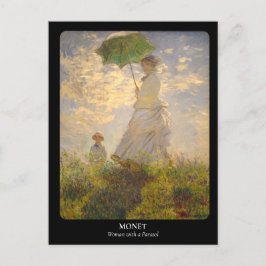 Cartão Postal MONET / Mulher com Parasol
