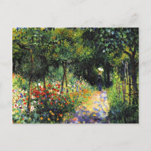 Cartão Postal Monet - Mulher do Jardim, pintura de arte