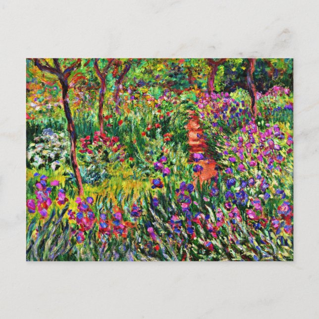 Cartão Postal Monet - O Jardim Íris em Giverny (Frente)
