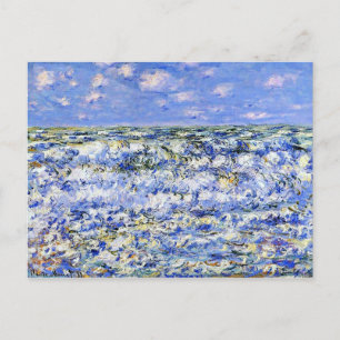 Cartão Postal Monet - Ondas quebrando, famosa trabalho de arte