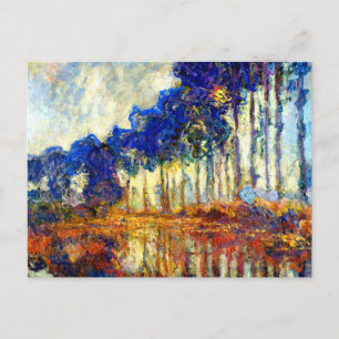 Cartão Postal Monet - Os Poplars no outono