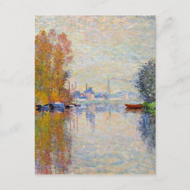 Cartão Postal Monet - Outono no Sena em Argenteuil  (Frente)