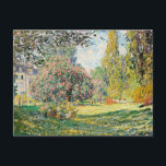Cartão Postal Monet - Paisagem, Parc Monceau,<br><div class="desc">A famosa pintura de Claude Monet,  Landscape,  O Monceau Parc.</div>