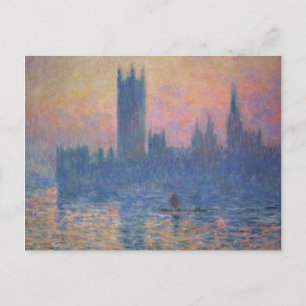 Cartão Postal Monet - Parlamento ao pôr do sol
