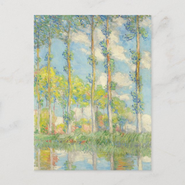 Cartão Postal Monet Poplars Visão Paisagem Impressionismo (Frente)