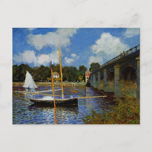 Cartão Postal Monet - Road Bridge at Argenteuil (Frente)