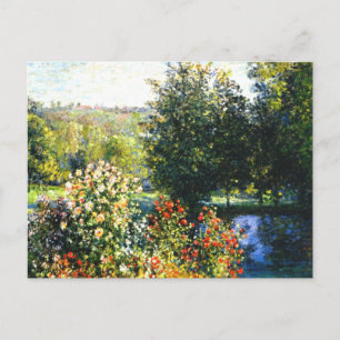 Cartão Postal Monet - Rosas no Jardim em Montgeron,