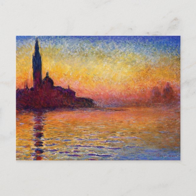 Cartão Postal Monet - San Giorgio Maggiore em Dusk (Frente)