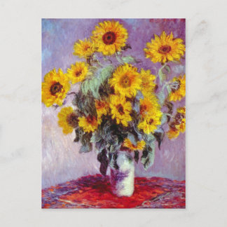 Cartão Postal Monet Sunflower