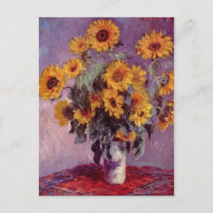 Cartão Postal Monet, tecnologia 1881 do mit Sonnenblumen de