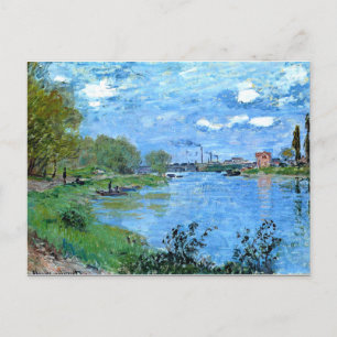 Cartão Postal Monet - The Banks of the Seine at la Grand Jatte