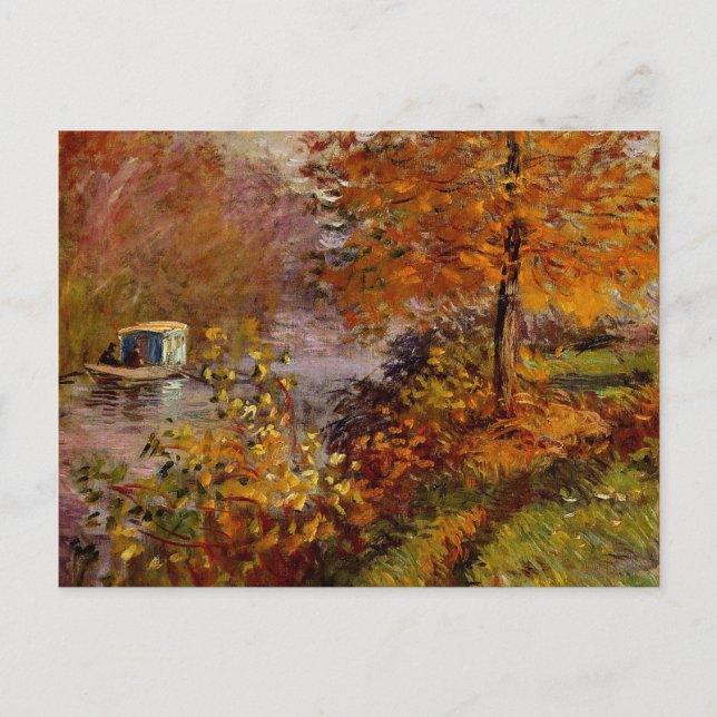 Cartão Postal Monet - The Studio Boat (Frente)