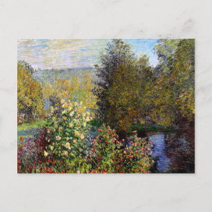 Cartão Postal Monet - Um canto do jardim em Montgeron