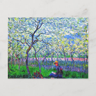 Cartão Postal Monet - Um pomar em Primavera