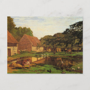 Cartão Postal Monet - Uma fazenda na Normandia, belas artes.