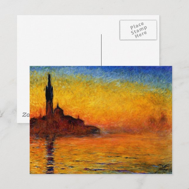 Cartão Postal Monet - Veneza Crepúsculo (Frente/Verso)