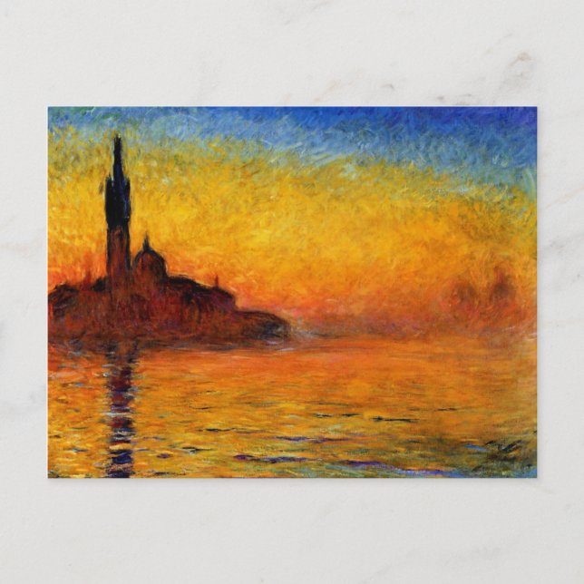 Cartão Postal Monet - Veneza Crepúsculo (Frente)
