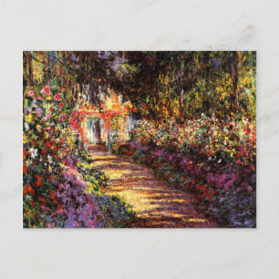 Cartão Postal Monet - Via no Jardim de Monet em Giverny