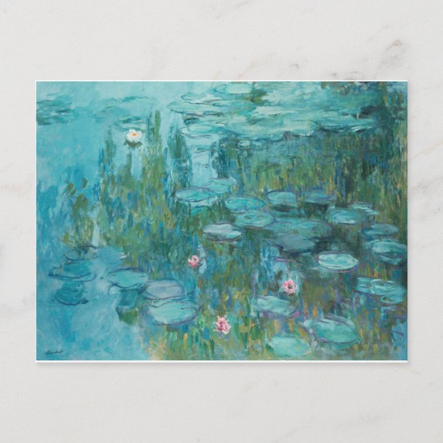 Cartão Postal Monet Water Lily (Frente)