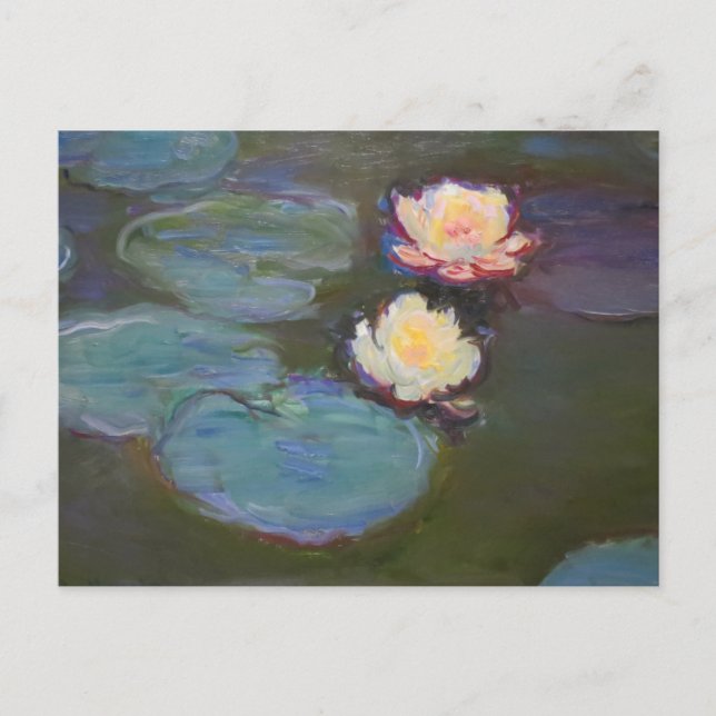 Cartão Postal Monet Water Lily Lily Pond Waterlily Painting (Frente)