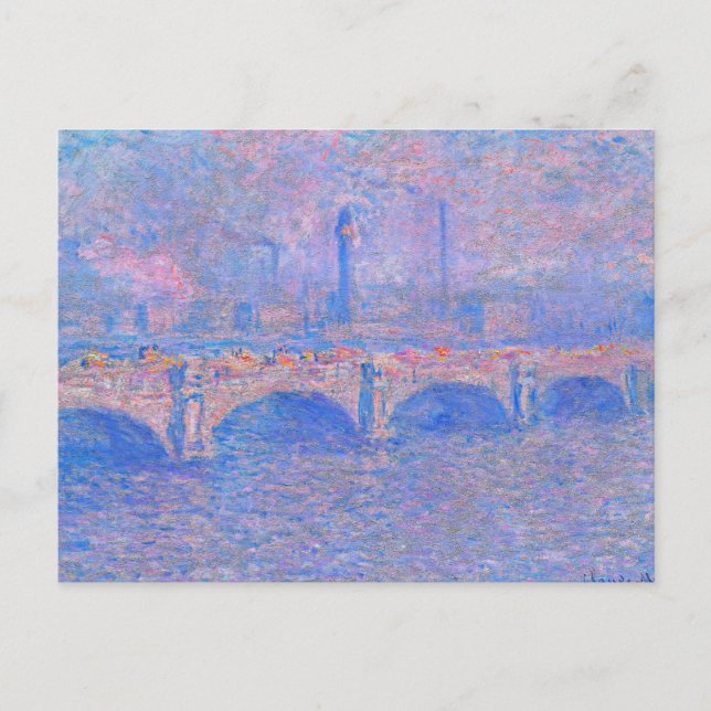 Cartão Postal Monet - Waterloo Bridge, Efeito Solar, (Frente)