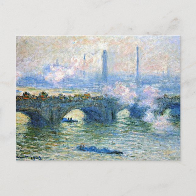 Cartão Postal Monet - Waterloo Bridge, Londres, (Frente)