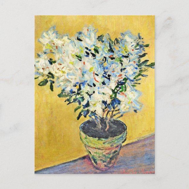 Cartão Postal Monet - White Azaleas in a Pot,  (Frente)