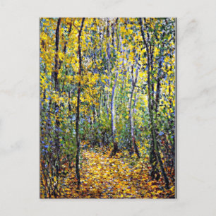 Cartão Postal Monet - Wood Lane, área arborizada de arte antiga