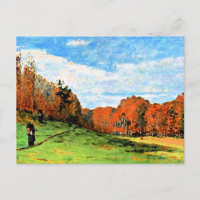 Cartão Postal Monet - Woodbearers em Fontainebleau (Frente)