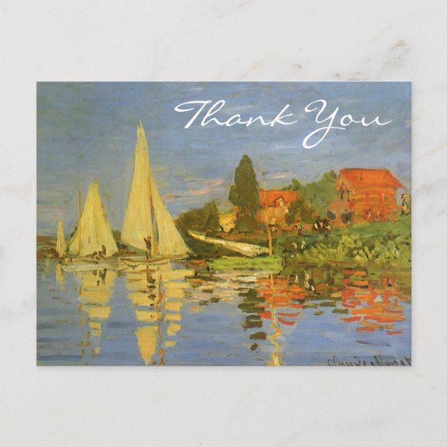 Cartão Postal Monet's Regatta na Argentina (Frente)