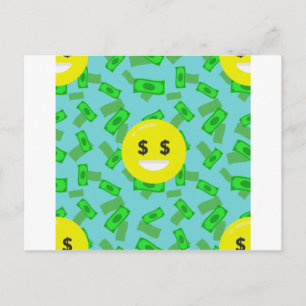 Cartão Postal money eyed emoji