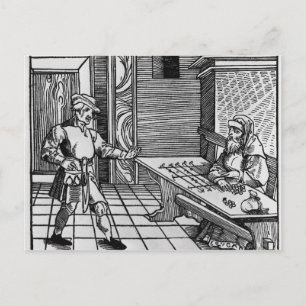Cartão Postal Money Lender, 1531