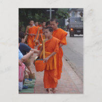 Monges Coletando Esmolas em Luang Prabang, Laos- 2