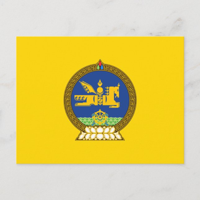 Cartão Postal Mongol (Mongol) emblema (Frente)