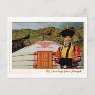 Cartão Postal Mongólia fantasia mulheres