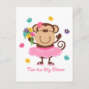 Cartão Postal Monkey Big Sister