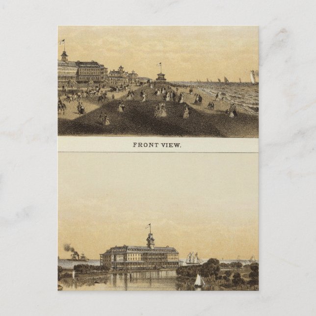 Cartão Postal Monmouth House, Primavera Lake, NJ (Frente)