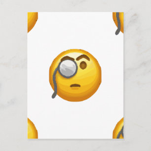 Cartão Postal monóculo emoji