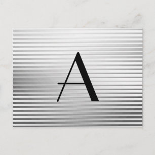 Cartão Postal Monograma Arte Deco Silver Stin