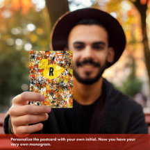 Monograma de pintura por Abstrato de cor laranja a