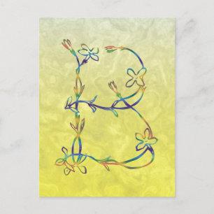 CARTÃO POSTAL MONOGRAMA FLORAL B