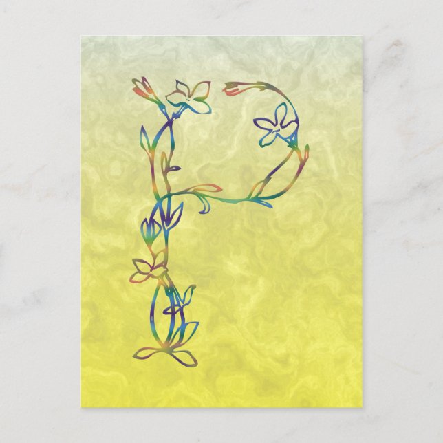 CARTÃO POSTAL MONOGRAMA FLORAL P (Frente)