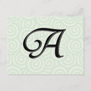 Cartão Postal Monograma - Letra A