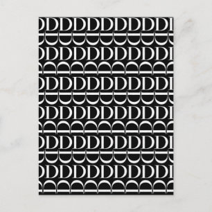 Cartão Postal Monograma - Letra Inicial D