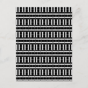 Cartão Postal Monograma - Letra Inicial H, Escolher Cor de Fundo