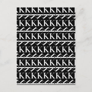 Cartão Postal Monograma - Letra inicial K